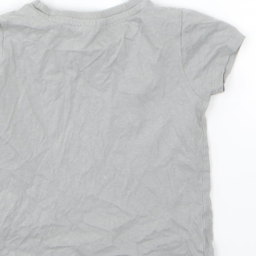 So Cute Boys Grey  Jersey Basic T-Shirt Size 12-18 Months  - Croc