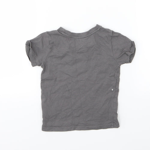 Primark Boys Grey  Jersey Basic T-Shirt Size 12-18 Months  - Smile today
