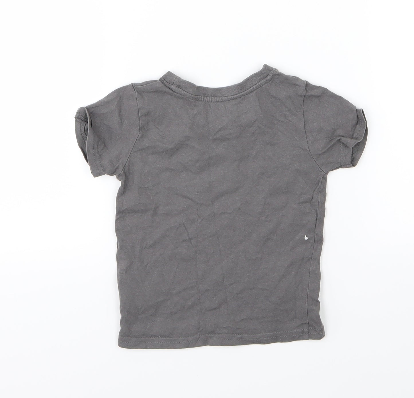 Primark Boys Grey  Jersey Basic T-Shirt Size 12-18 Months  - Smile today