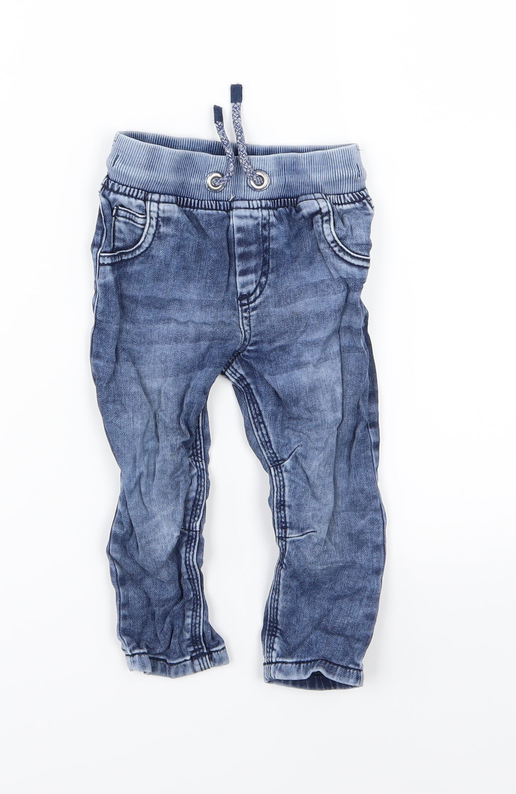 F&F  Blue  Denim Jogger Jeans Size 12-18 Months