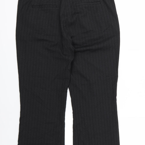 Per Una Womens Black Striped  Trousers  Size 16 L28 in