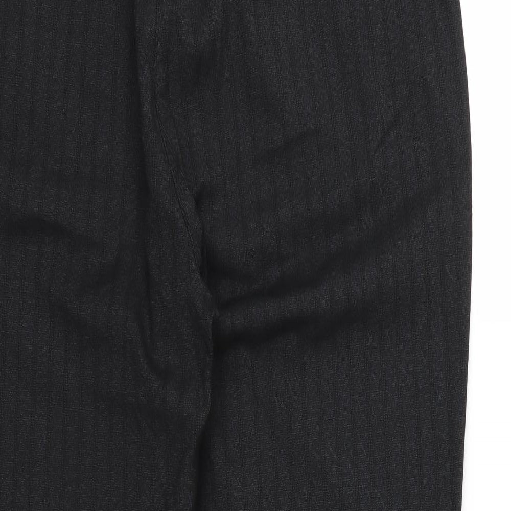 Per Una Womens Black Striped  Trousers  Size 16 L28 in
