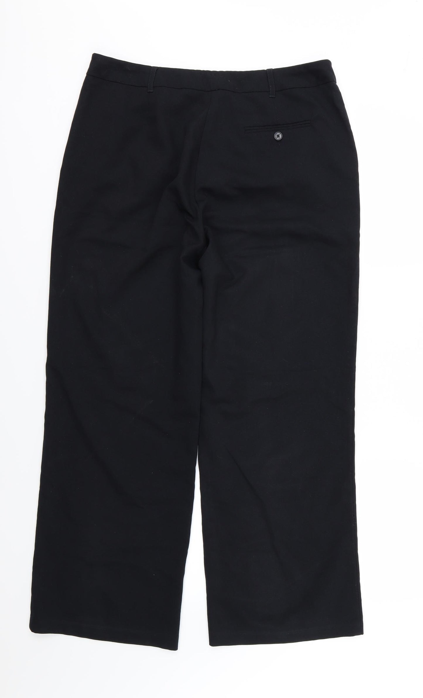 Papaya Womens Black  Rayon Trousers  Size 14 L30 in