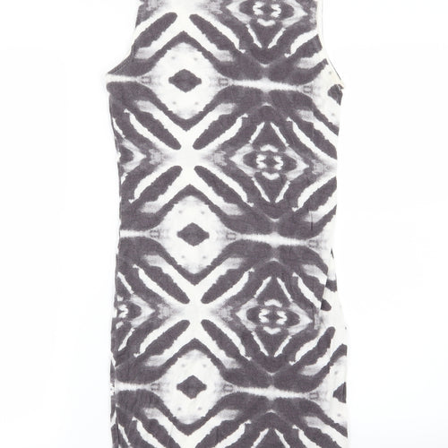 Republic Womens Grey Geometric Jersey Tank Dress  Size 10