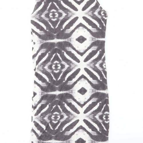 Republic Womens Grey Geometric Jersey Tank Dress  Size 10