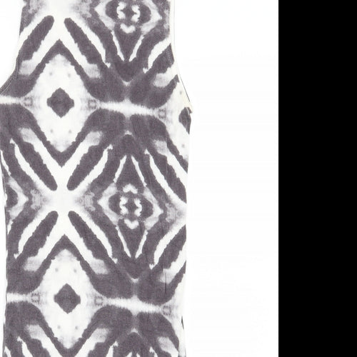 Republic Womens Grey Geometric Jersey Tank Dress  Size 10