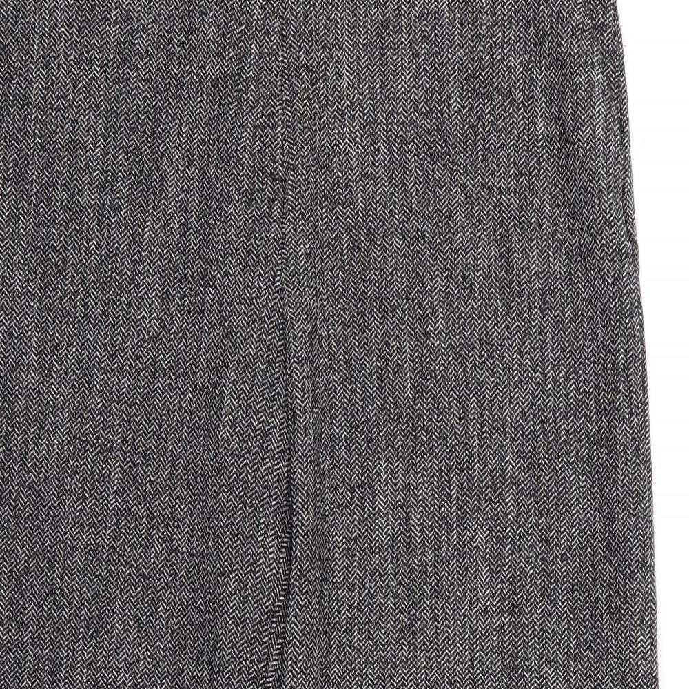 NEXT Womens Grey Herringbone  Trousers  Size 14 L30 in