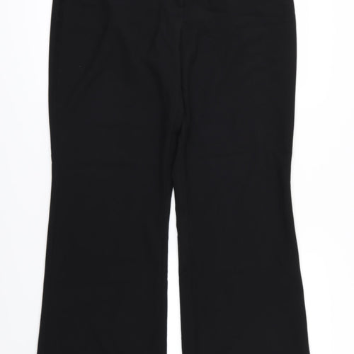 Debenhams Womens Black  Rayon Trousers  Size 14 L30 in