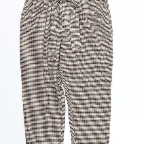 H&M Womens Multicoloured Houndstooth  Trousers  Size 12 L25 in