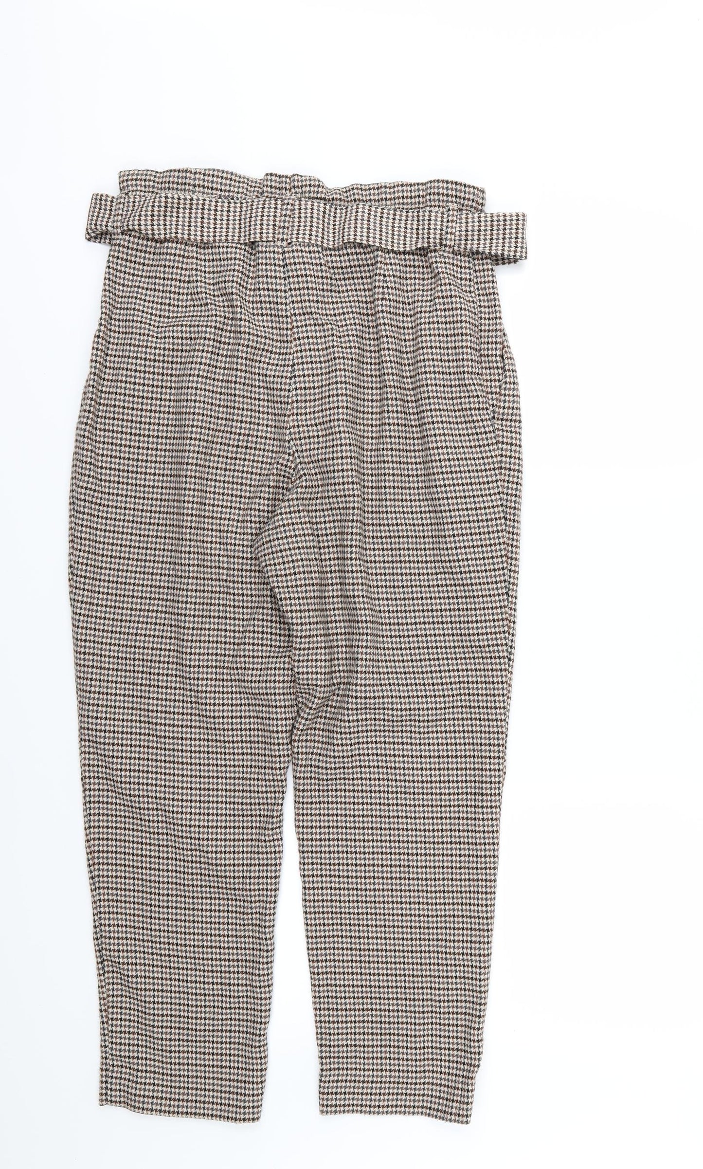 H&M Womens Multicoloured Houndstooth  Trousers  Size 12 L25 in