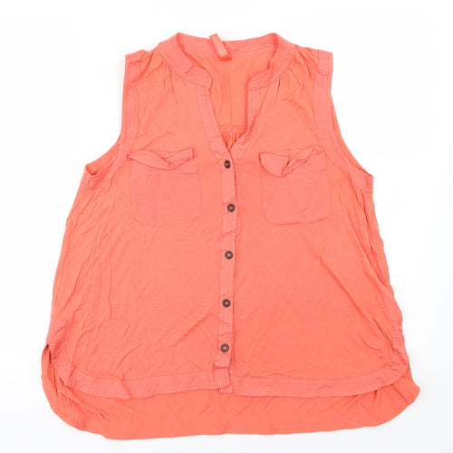 NET Womens Pink  Jersey Basic Blouse Size 10