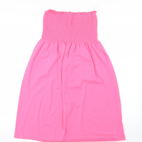 Boohoo Womens Pink  Jersey A-Line  Size 10