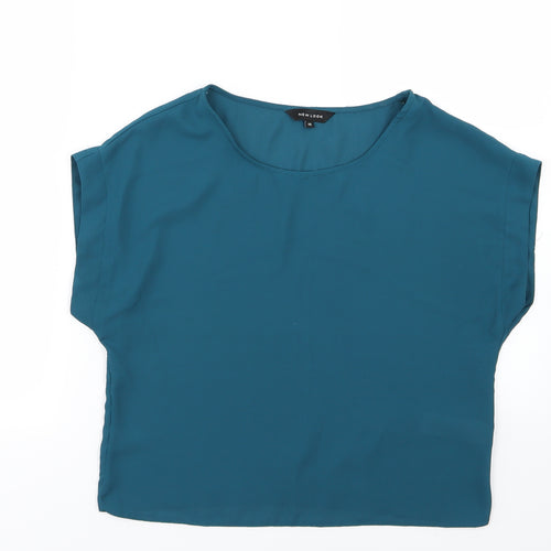 New Look Womens Blue  Chiffon Basic Blouse Size 12
