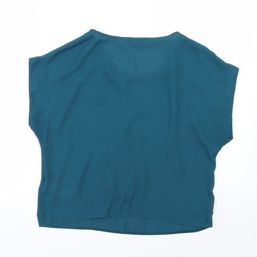 New Look Womens Blue  Chiffon Basic Blouse Size 12
