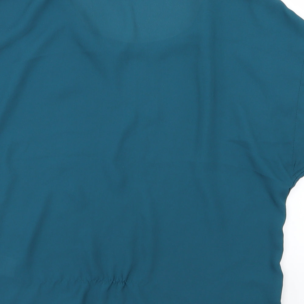 New Look Womens Blue  Chiffon Basic Blouse Size 12