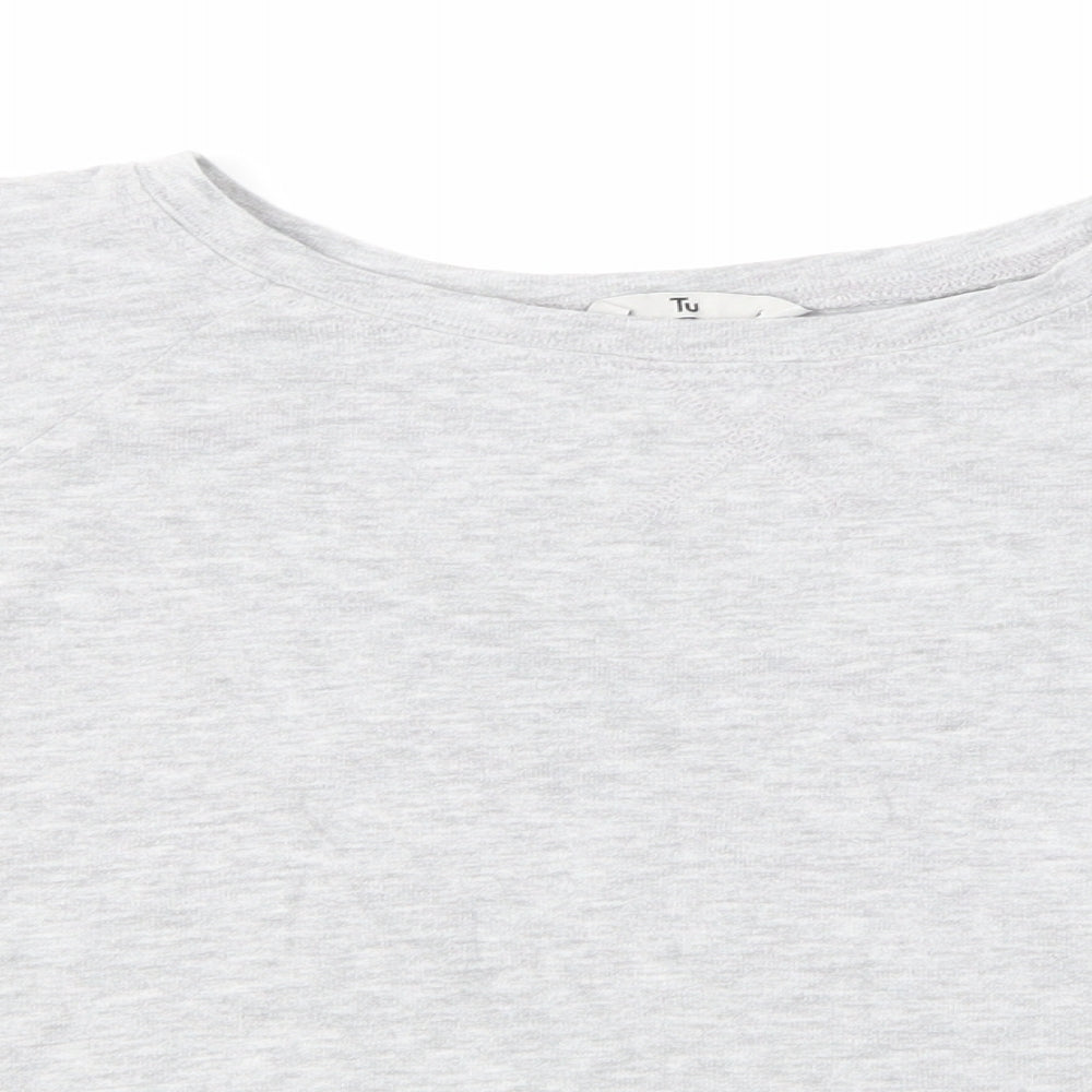 TU Womens Grey   Cropped T-Shirt Size 16