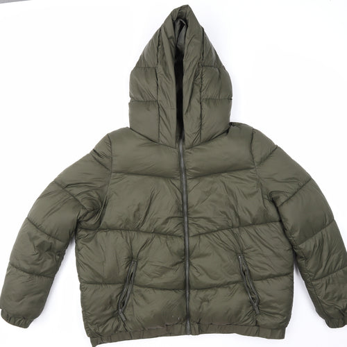 Primark Womens Green   Puffer Jacket Coat Size 18