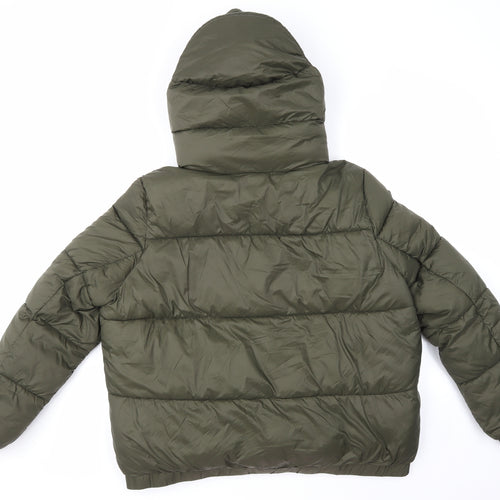 Primark Womens Green   Puffer Jacket Coat Size 18
