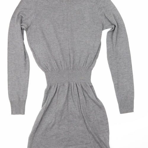 H&M Womens Grey   Jumper Dress  Size S