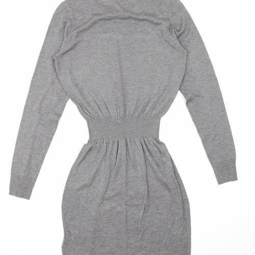 H&M Womens Grey   Jumper Dress  Size S