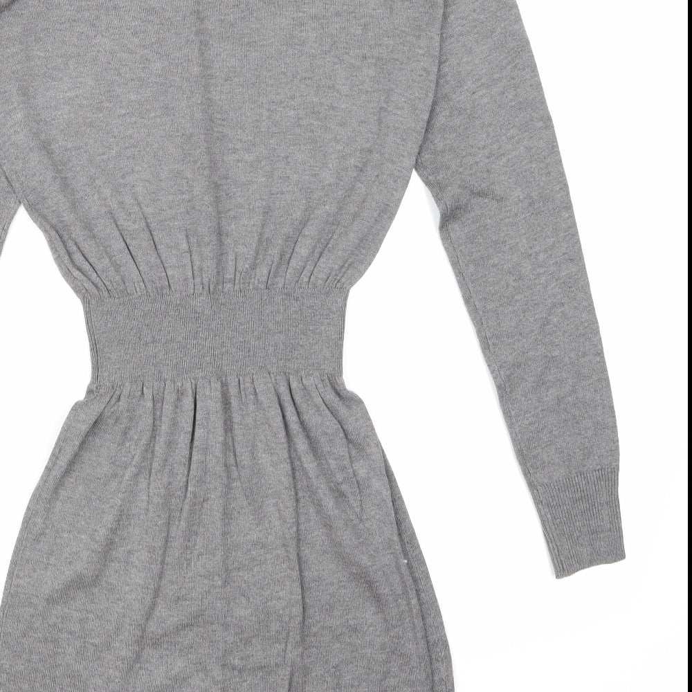 H&M Womens Grey   Jumper Dress  Size S