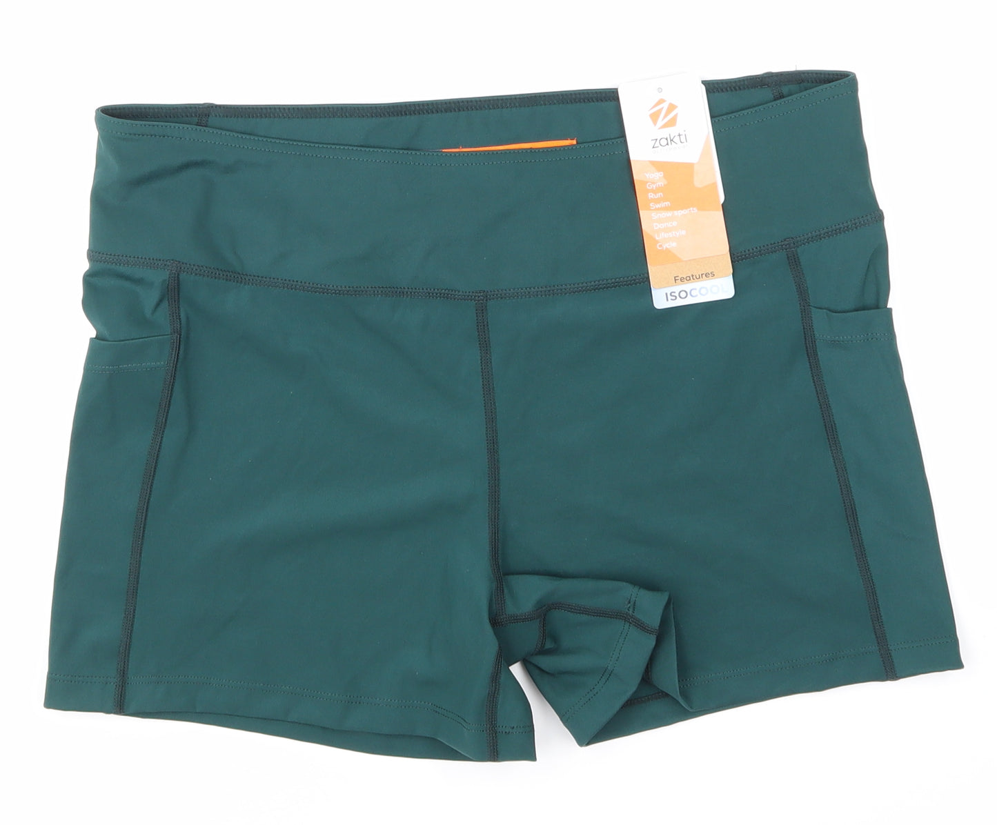 Zakti Womens Green   Biker Shorts Size 18