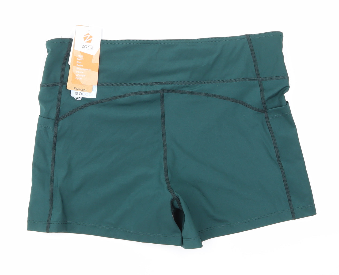 Zakti Womens Green   Biker Shorts Size 18
