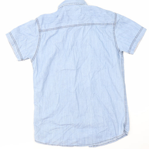 Vintage Clth Co Mens Blue  Denim  Button-Up Size S