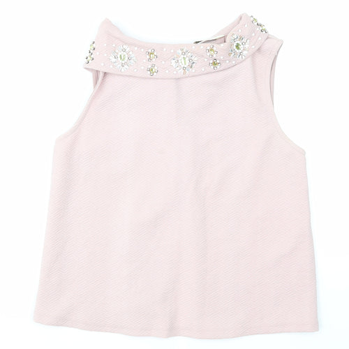 Miss Selfridge Womens Pink   Basic T-Shirt Size 8