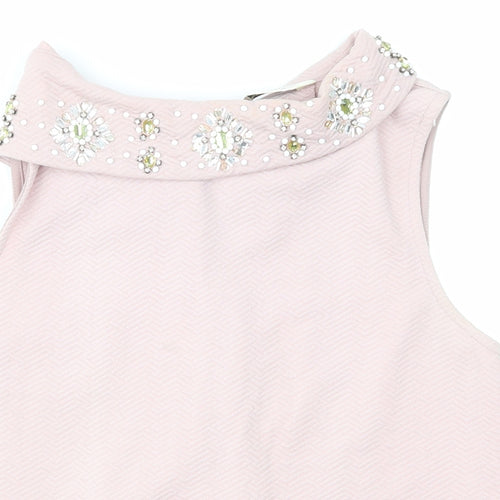 Miss Selfridge Womens Pink   Basic T-Shirt Size 8