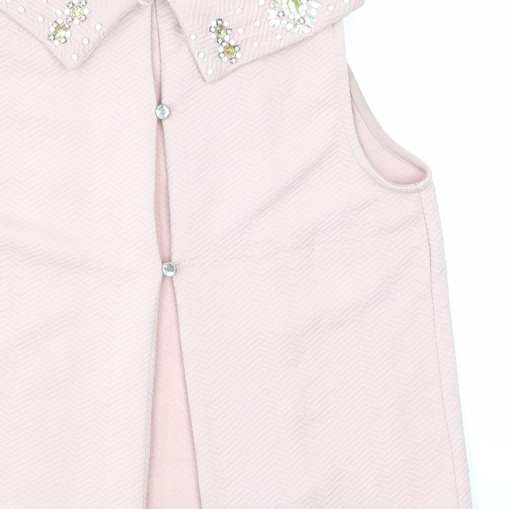 Miss Selfridge Womens Pink   Basic T-Shirt Size 8