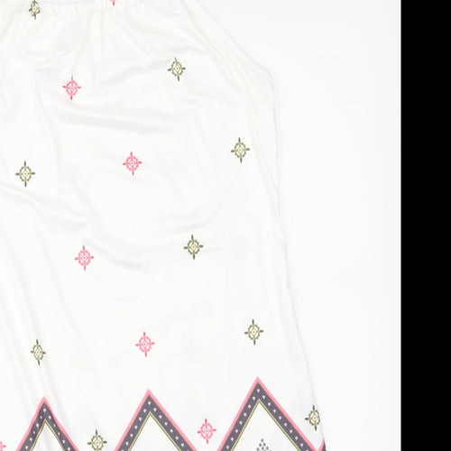Select Womens White Argyle/Diamond  Skater Dress  Size 12
