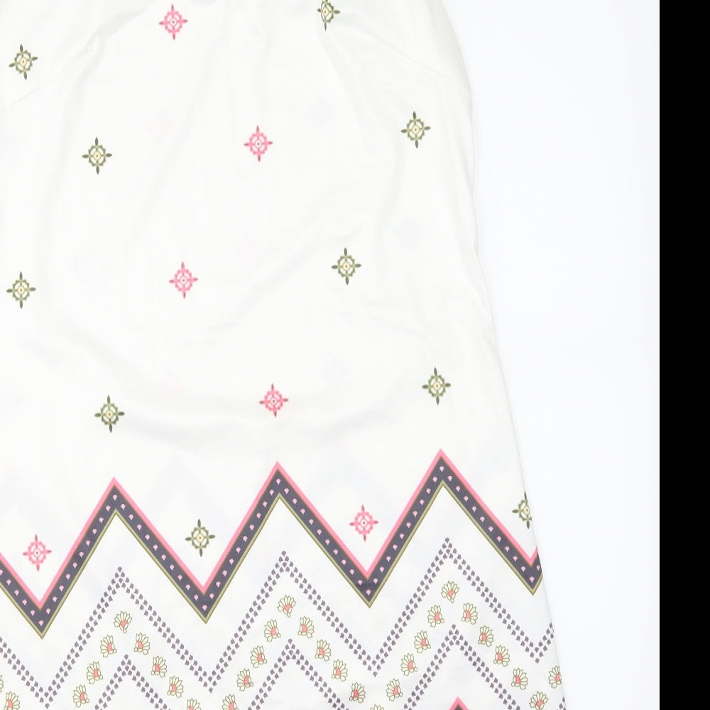 Select Womens White Argyle/Diamond  Skater Dress  Size 12