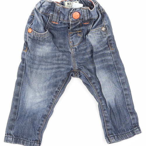 NEXT Boys Blue  Denim Cargo Jeans Size 6-9 Months