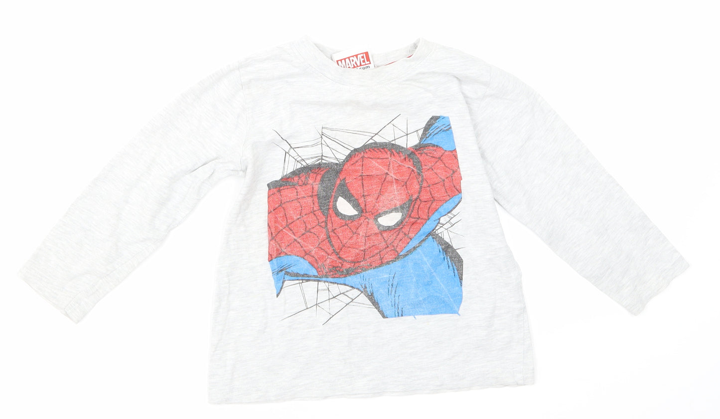 Primark Boys Grey   Pullover T-Shirt Size 3-4 Years
