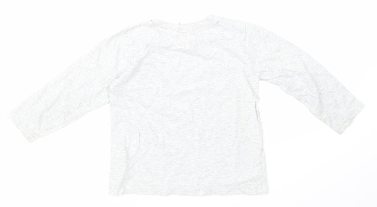 Primark Boys Grey   Pullover T-Shirt Size 3-4 Years