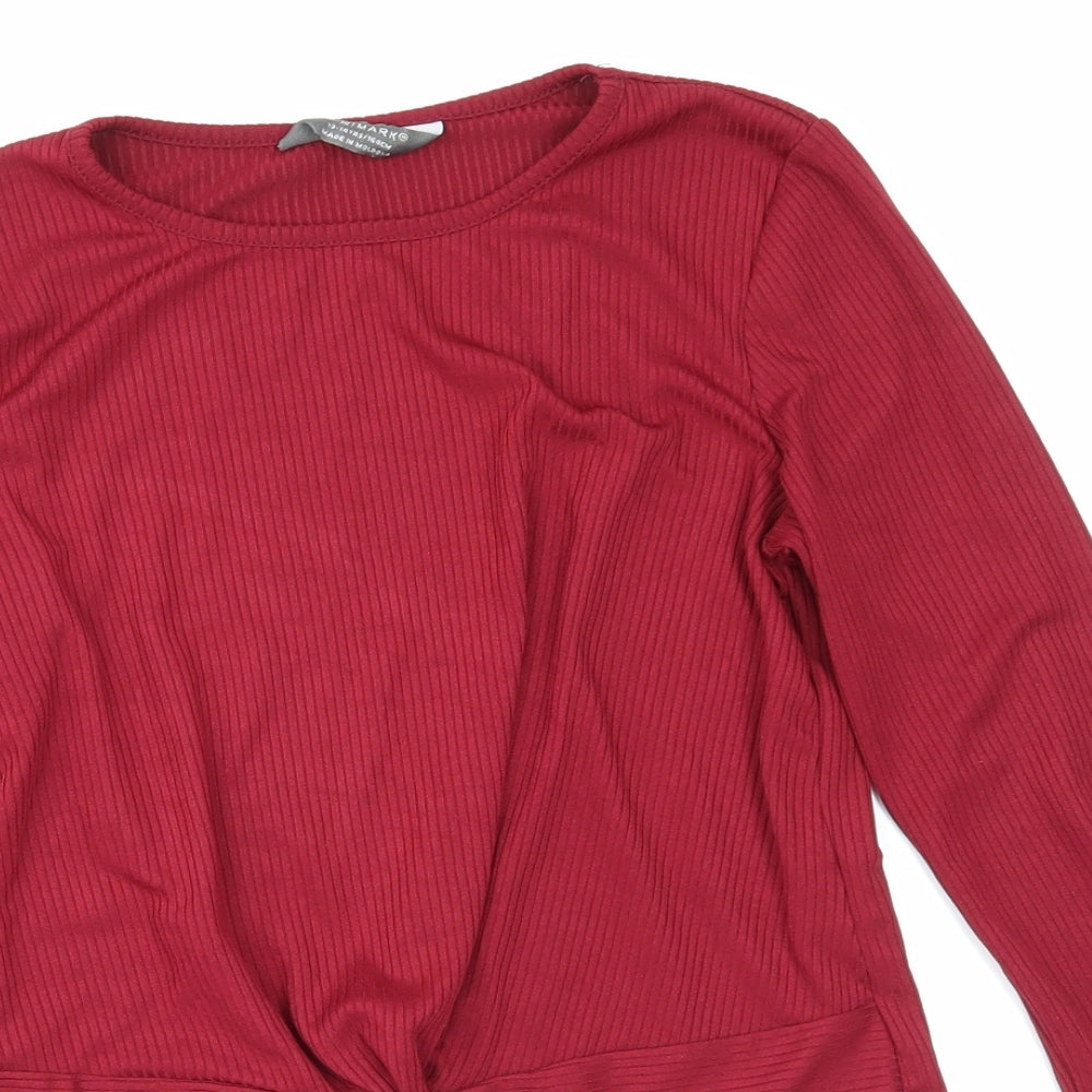 Primark Girls Red   Basic T-Shirt Size 13-14 Years