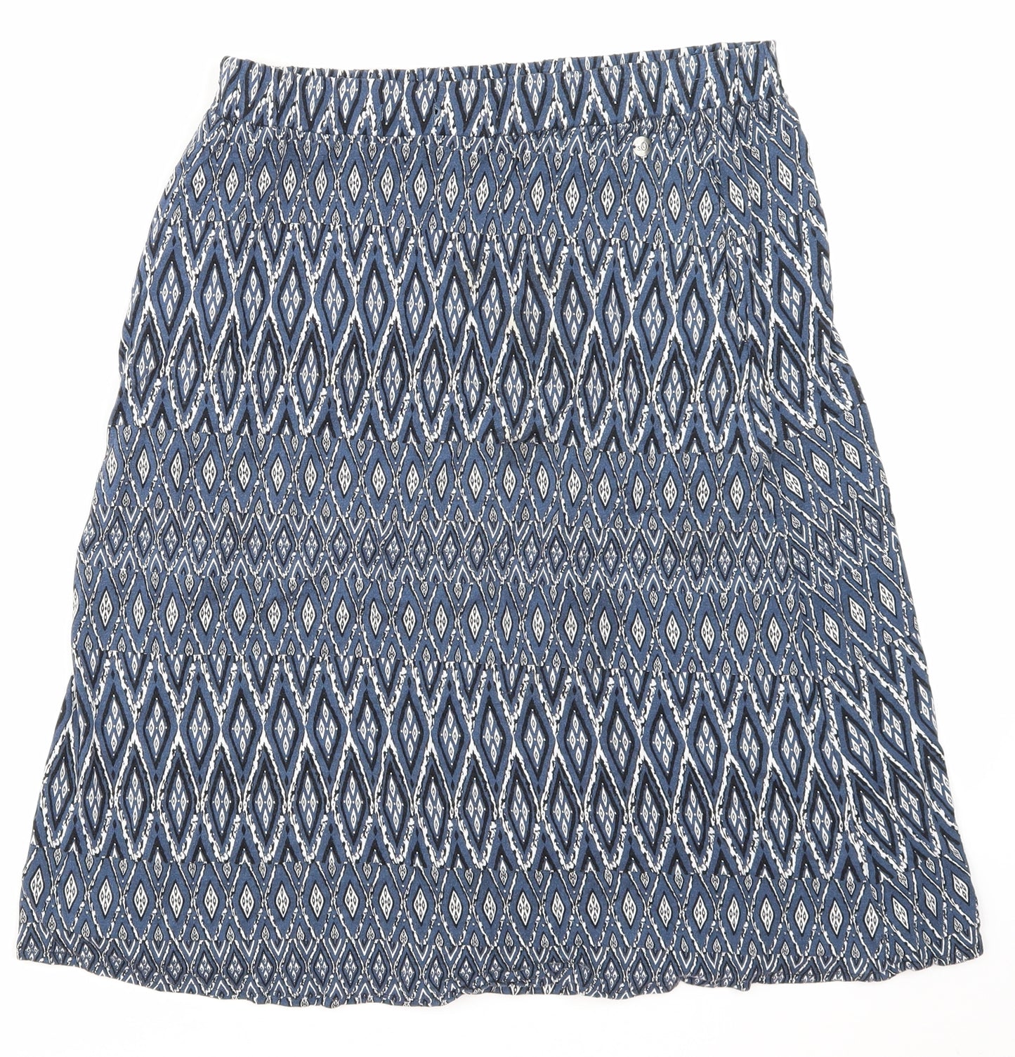 s.Oliver Womens Blue Argyle/Diamond  Swing Skirt Size 12