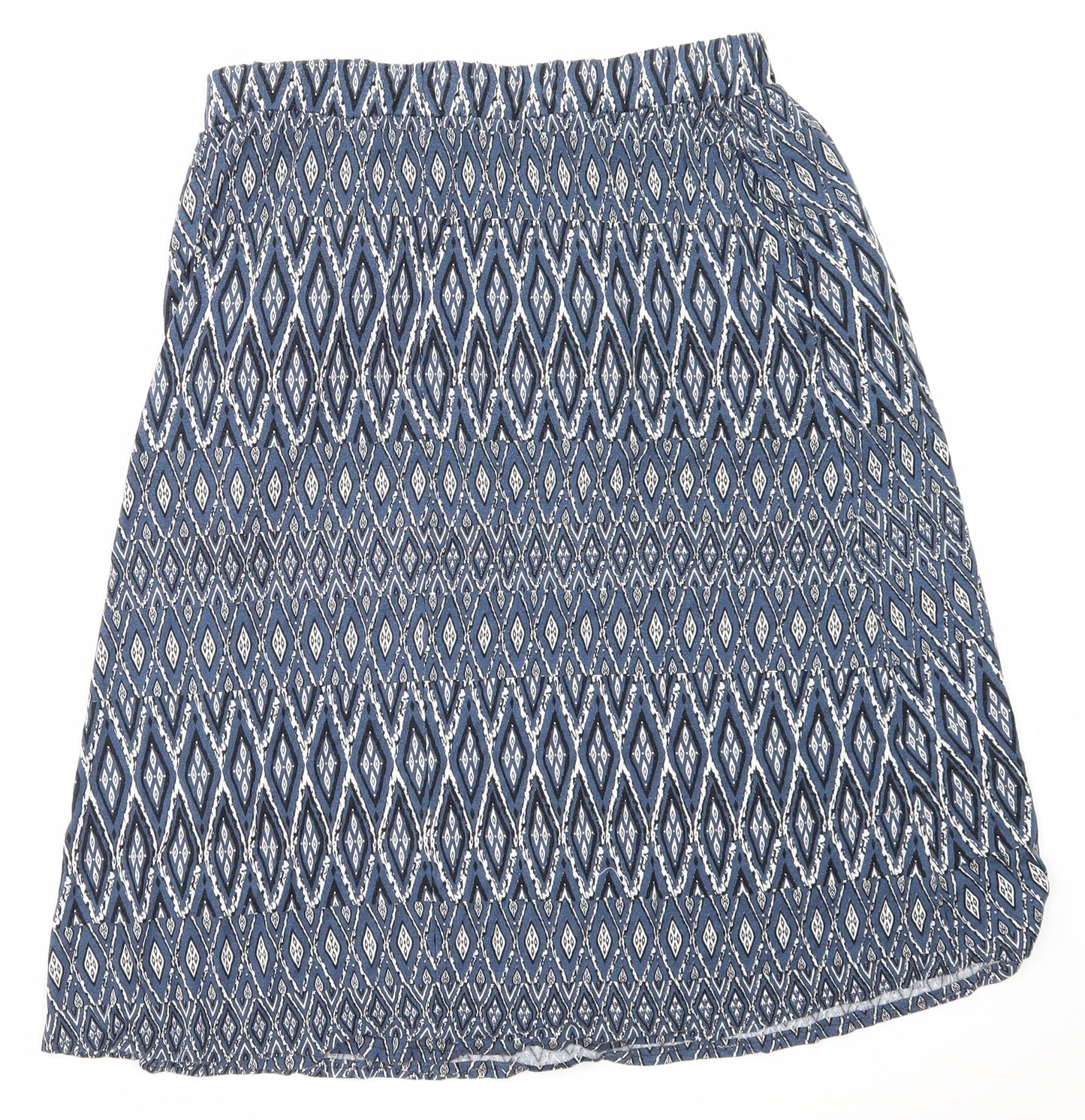 s.Oliver Womens Blue Argyle/Diamond  Swing Skirt Size 12