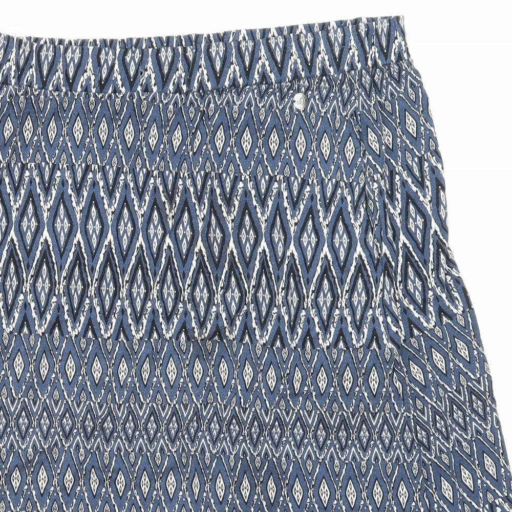s.Oliver Womens Blue Argyle/Diamond  Swing Skirt Size 12