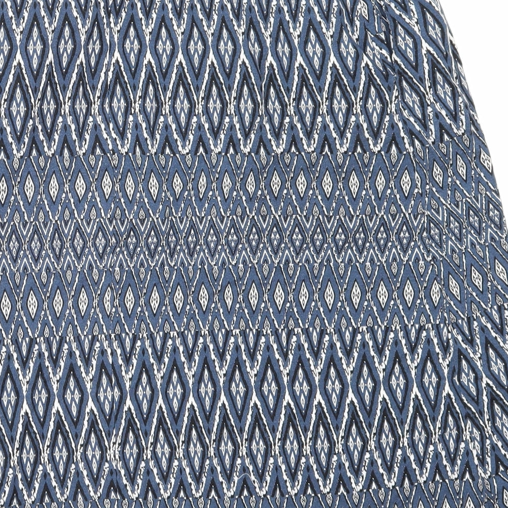 s.Oliver Womens Blue Argyle/Diamond  Swing Skirt Size 12