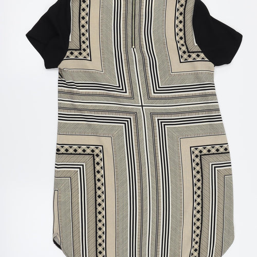 M&S Womens Gold Geometric  Basic Blouse Size 10
