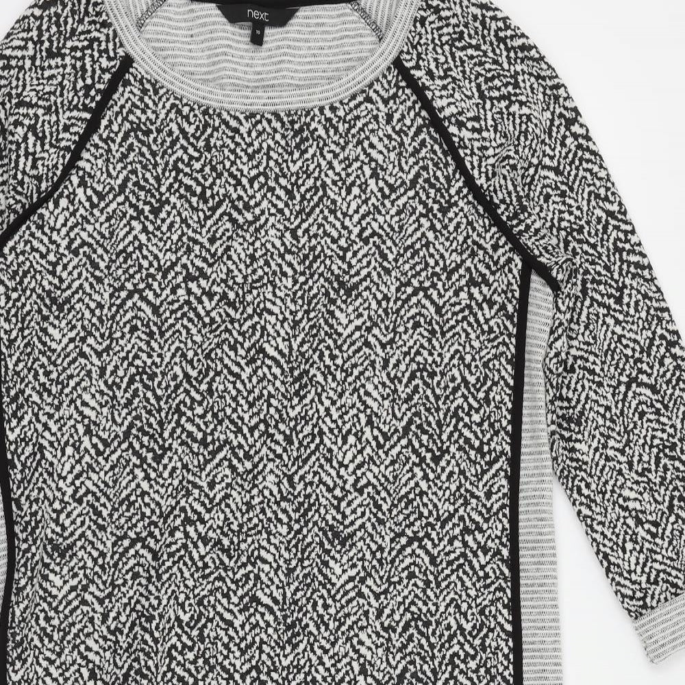 NEXT Womens White Animal Print  Pullover Jumper Size 10