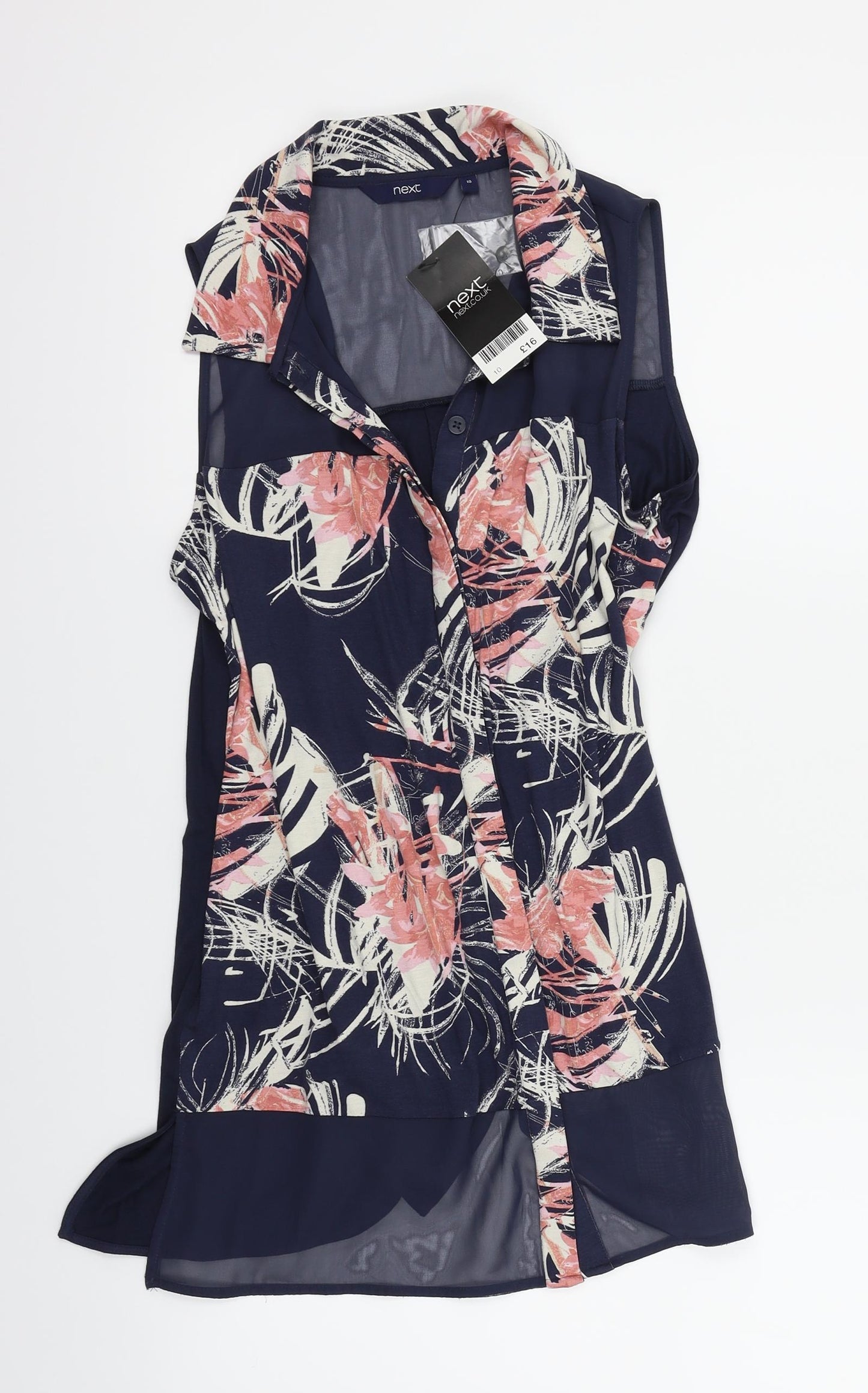 NEXT Womens Blue Floral  Camisole Tank Size 10