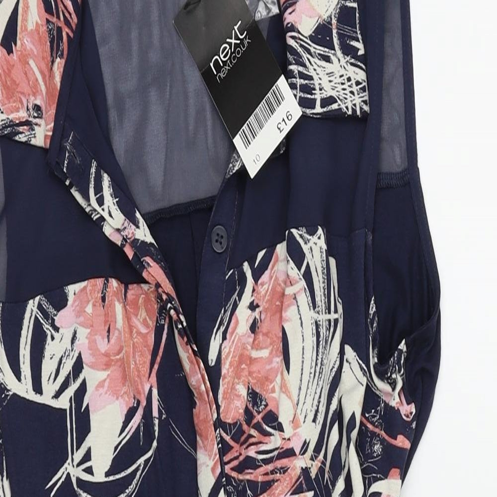 NEXT Womens Blue Floral  Camisole Tank Size 10