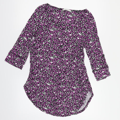 George Womens Multicoloured Animal Print  Basic Blouse Size 10