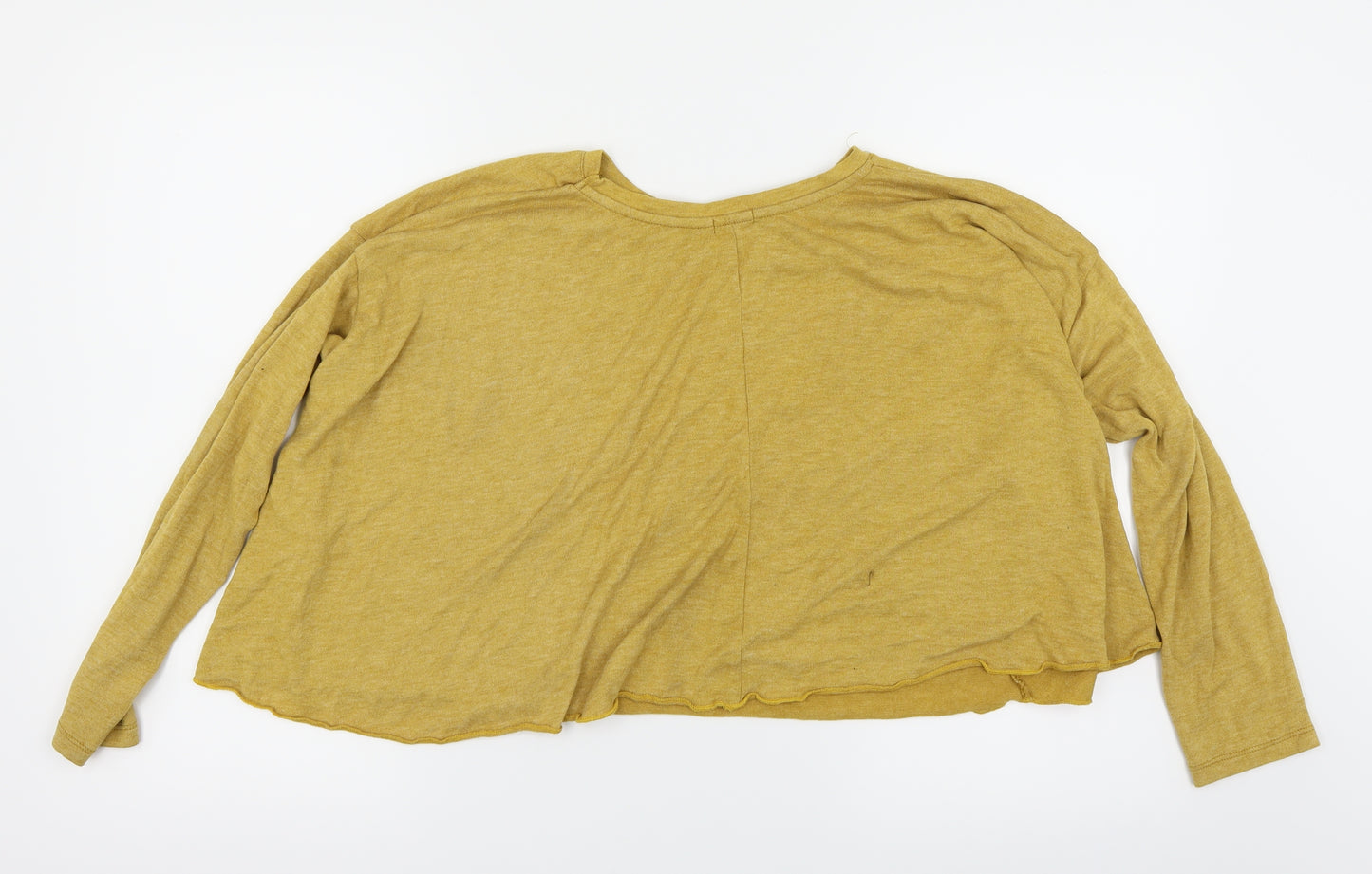 Bershka Womens Yellow   Pullover Jumper Size 12  - cropped