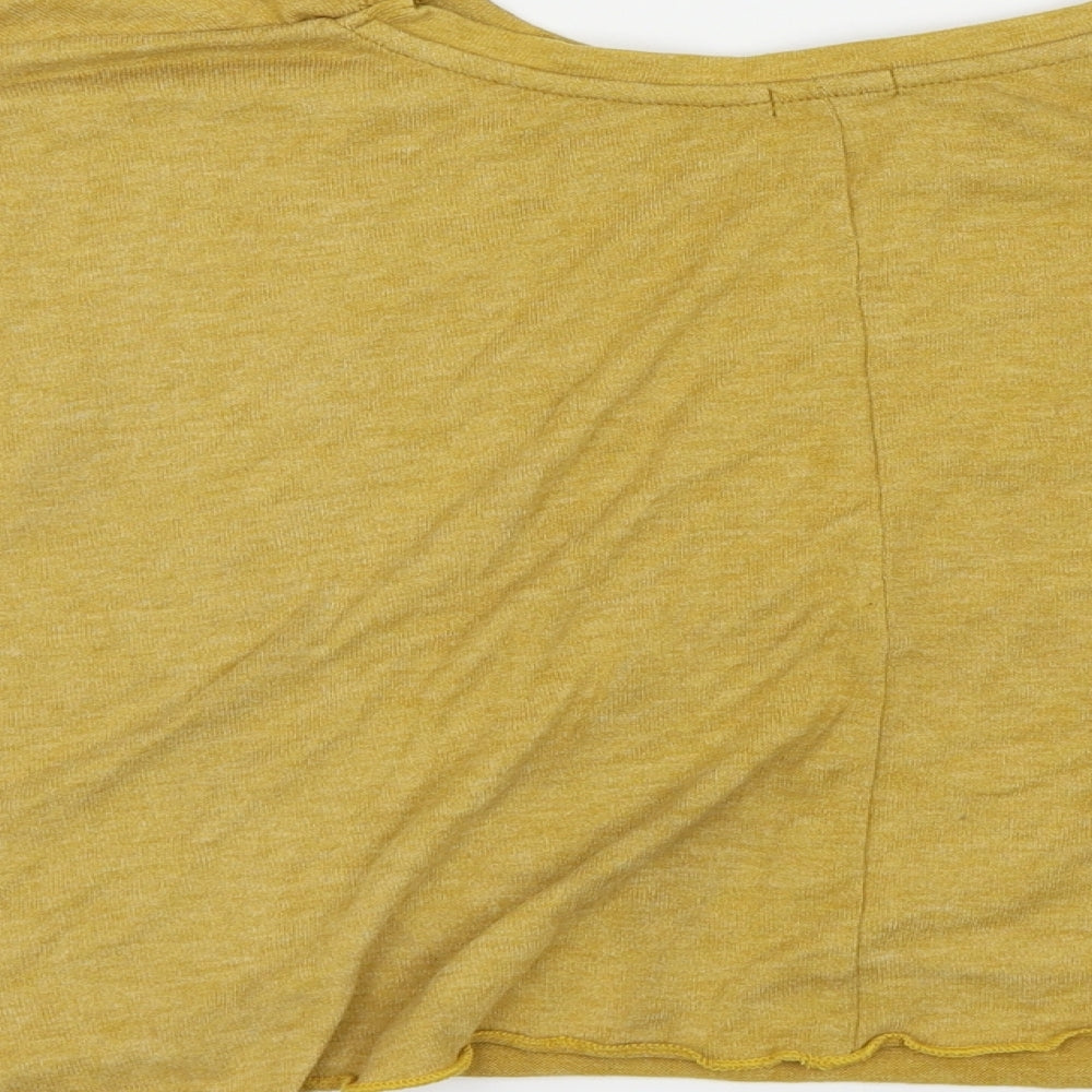 Bershka Womens Yellow   Pullover Jumper Size 12  - cropped
