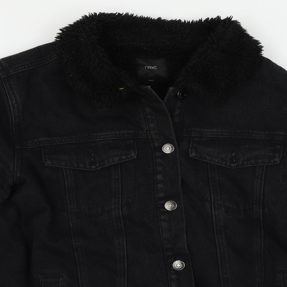 NEXT Womens Black  Denim Gilet Jacket Size 20