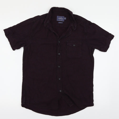 Topman Mens Purple    Button-Up Size S